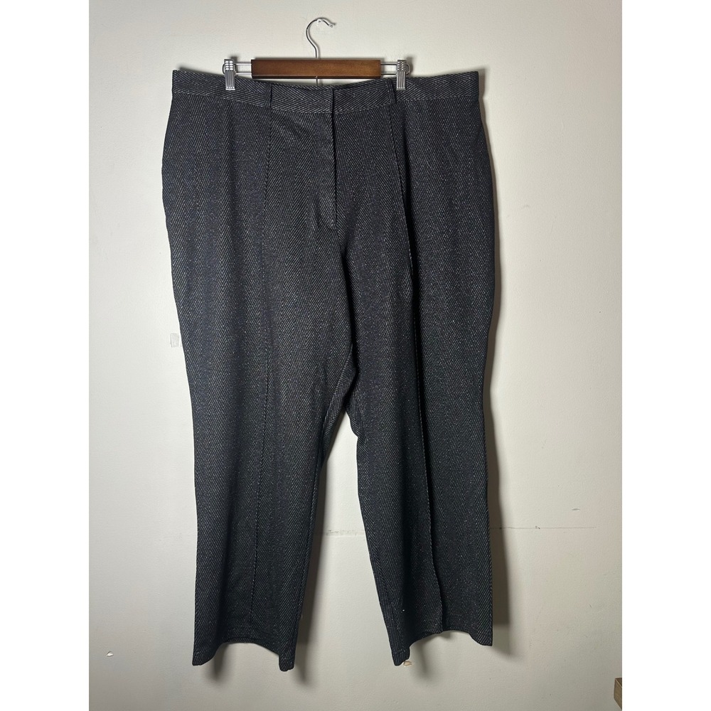 Womens Plus Size 26 Metallic Herringbone Pants Trousers Dark Academia
